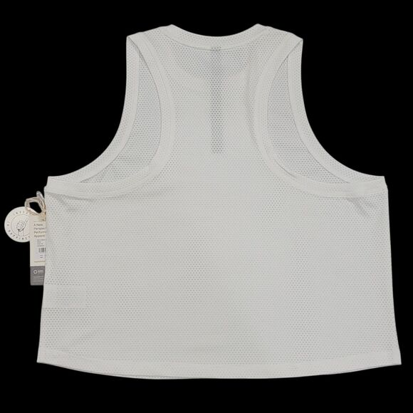 VuoriI Micro Mesh Tank Top Women's Size Large Shirt White Athletic Workout Run - Picture 3 of 8